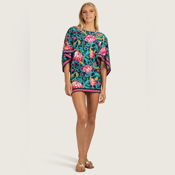 Trina Turk Other - NWT Trina Turk India Garden Tunic Swim Cover Up Dress Size L